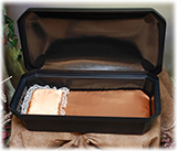 Regular Black and Gold Pet Casket