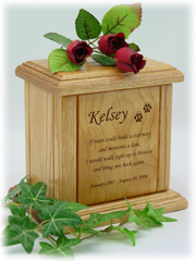 Pet Urn - Memorial Poem - Small Medium