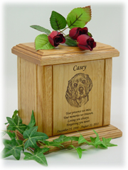 Portrait Engraved Pet Urn with Poem