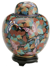 Butterfly Cloisonne Urn