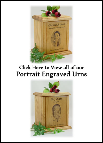 Portrait Engraved Urns