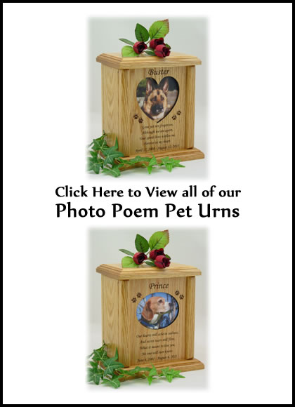 Poem Photo Pet Urns